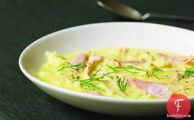 चावल के साथ नींबू चिकन सूप