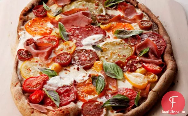 Basil and Tomato Pizza