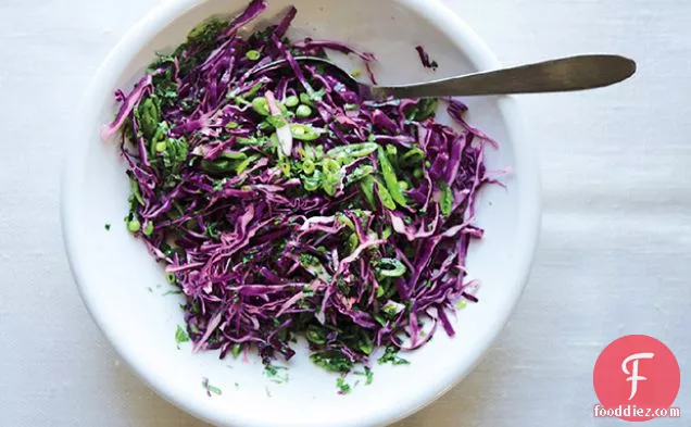 Snap Pea and Cabbage Slaw