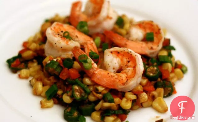 Dinner Tonight: Maque Choux with Shrimp