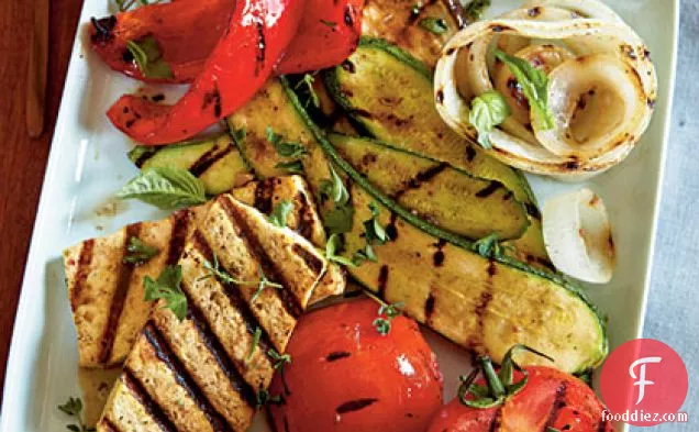 Grilled Tofu with Ratatouille Vegetables