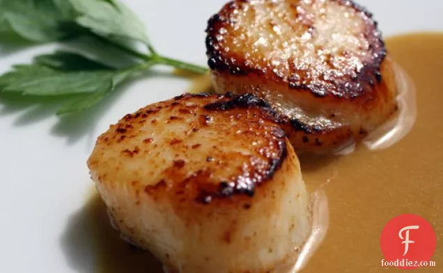 The Secret Ingredient (Coffee): Seared Scallops with Espresso Beurre Blanc
