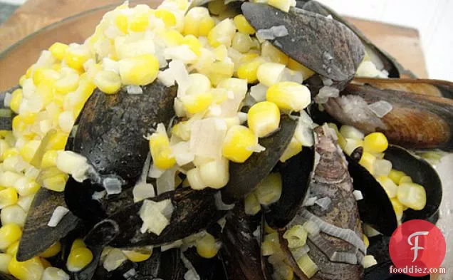 Cook the Book: Garlicky Steamed Mussels with Corn and Sherry