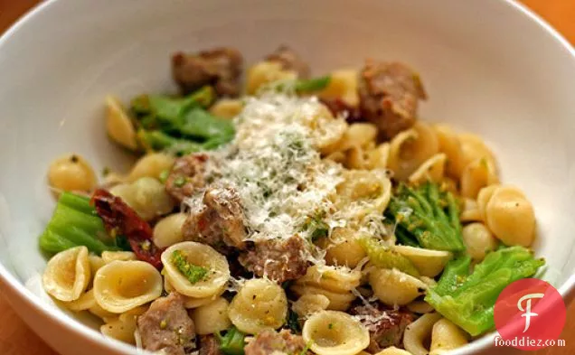 Dinner Tonight: Orecchiette with Sausage, Broccoli, and Caramelized Garlic