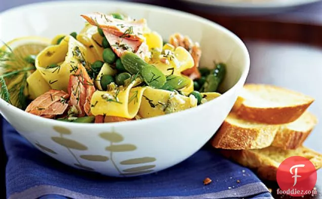 Pappardelle With Asparagus and Salmon