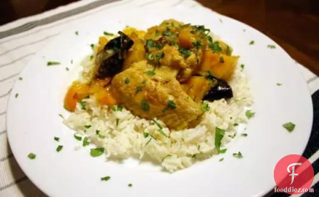 Dinner Tonight: Moroccan Chicken with Kumquats and Prunes