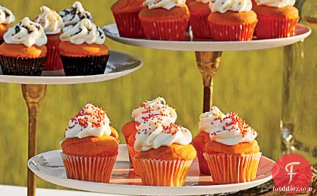 Mini Orange Creamsicle Cupcakes