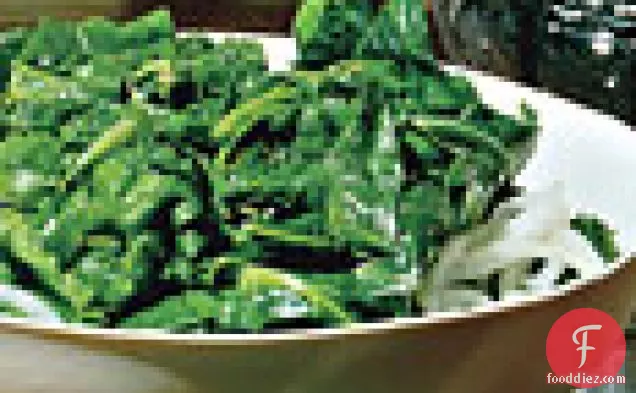 Turnip Greens Cooked in Rich Pork Stock