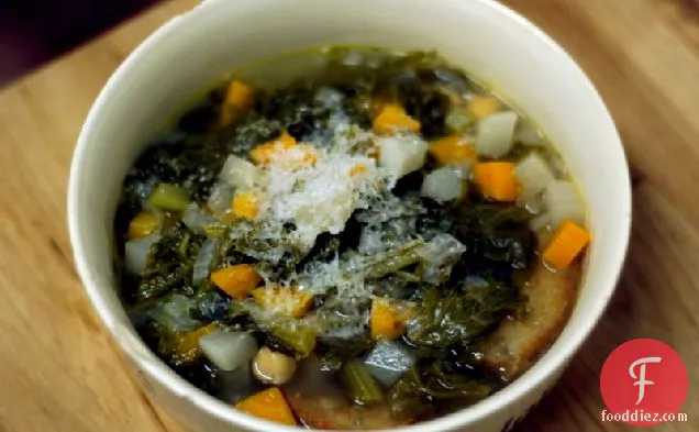 Soup With Winter Greens And Chickpeas