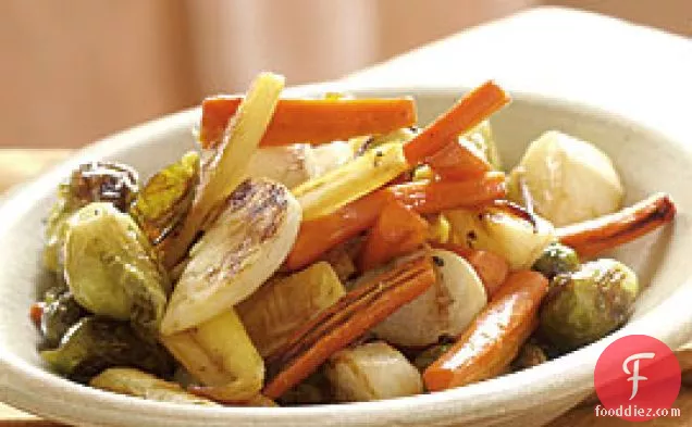 Roasted Winter Vegetables With A Maple-ginger Glaze