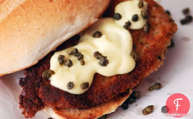 Crispy Caper Chicken Sandwich with Homemade Mayonnaise