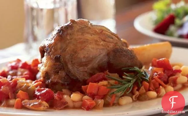 Lamb Shanks on Cannellini Beans