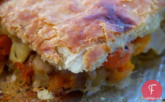 Roasted Root Vegetable Pot Pie (with Butternut Squash)