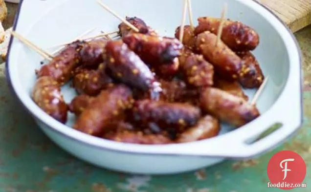 Sticky hoisin sausages