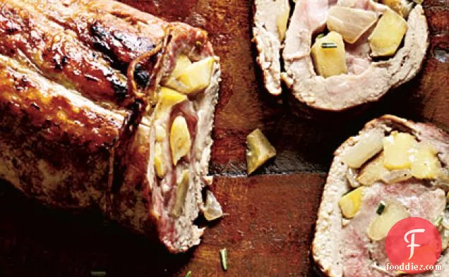 सेब और मेंहदी पोर्क रौलेड