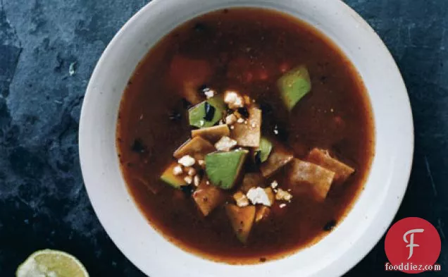 Tortilla Soup with Chiles and Tomatoes