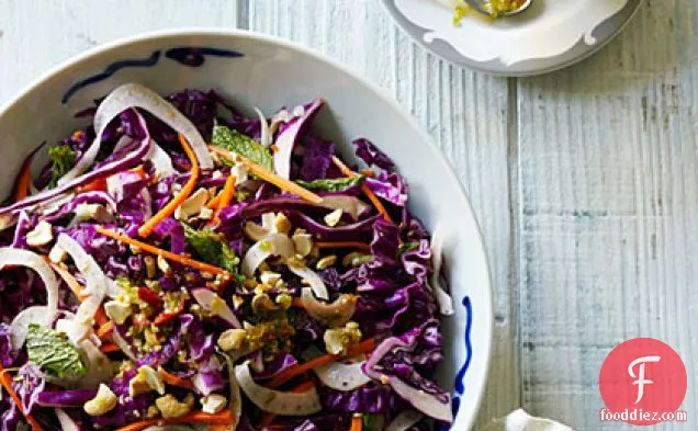 Cabbage, Cashew, and Fennel Salad