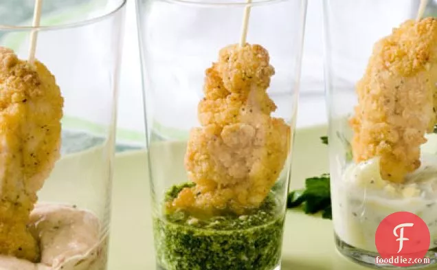 Chicken-on-a-Stick With Italian Dipping Sauces