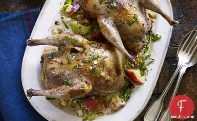 Pot-roast pheasant with cider & bacon