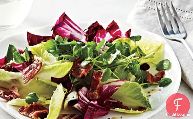 Endive and Watercress Salad with Bacon-Cider Dressing