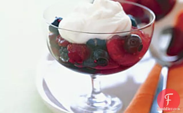 Mixed Berries with Mascarpone-Limoncello Cream