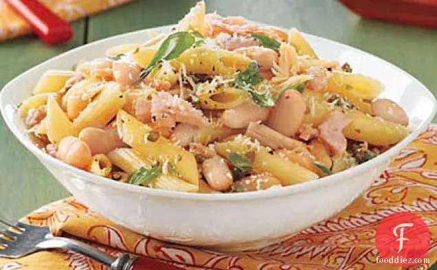 Penne with Tuna, Capers and Beans