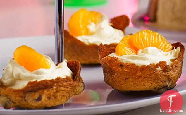 Mini choc-orange cheesecake tarts
