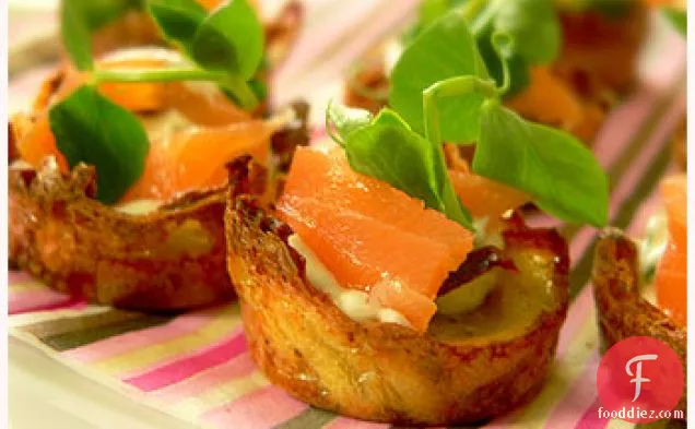 Smoked Salmon Potato Nests