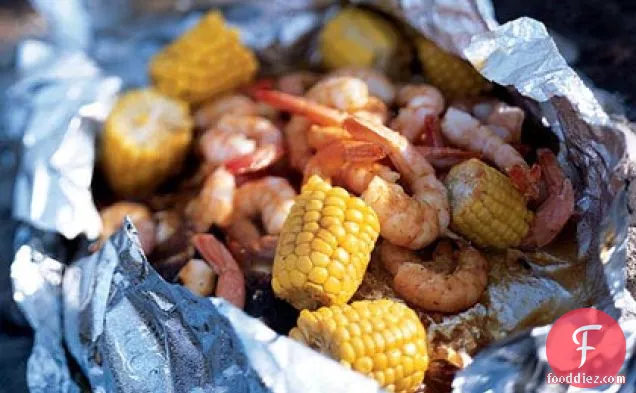 Barbecued Lime Shrimp and Corn