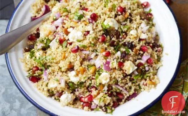 Herby quinoa, feta & pomegranate salad