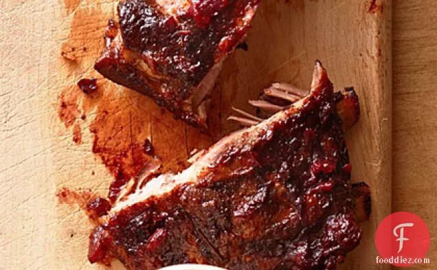 Smoked Ribs with Huckleberry BBQ Sauce