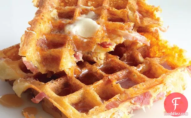 Ham-and-Cheese Waffles