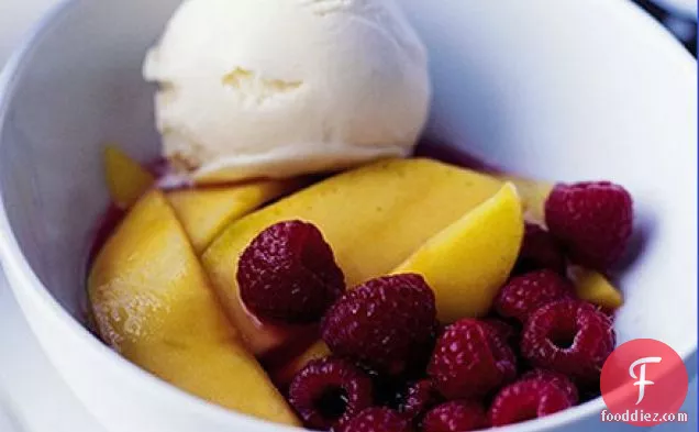 Raspberry & mango salad