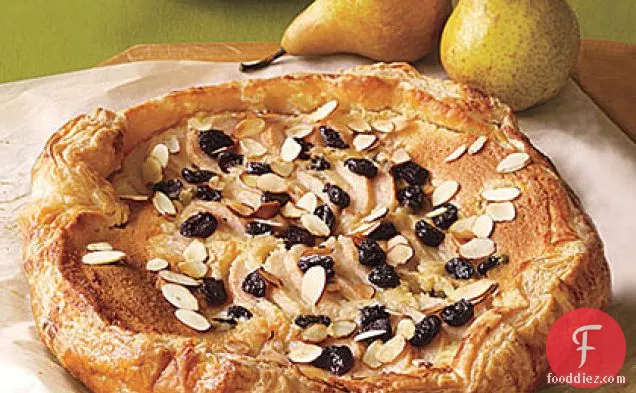Pear, Dried-Cherry and Almond Galette