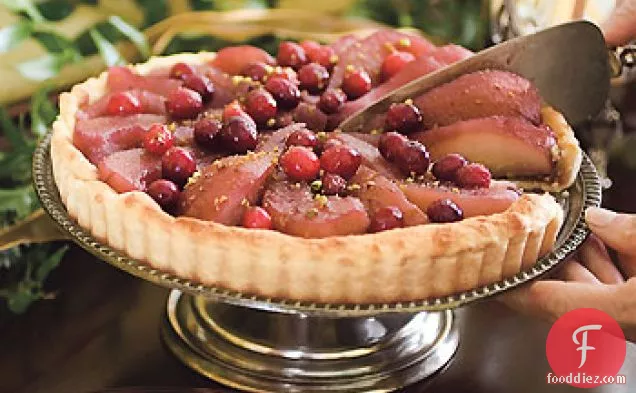 Spiced Cranberry-Pear Tart