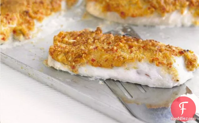 Cashew, chilli & lime-crusted fish