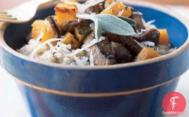 Steel-Cut Oat Risotto with Butternut Squash and Mushrooms