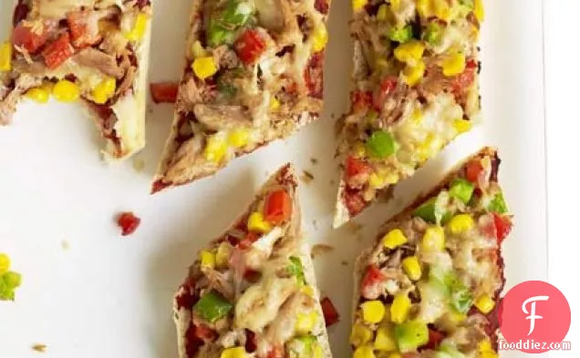 Tuna melt pizza baguettes