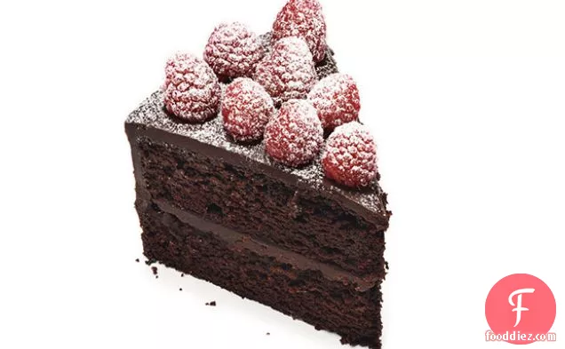 चॉकलेट रास्पबेरी परत केक