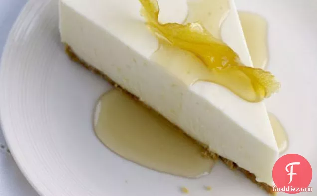 Lemon quark cheesecake