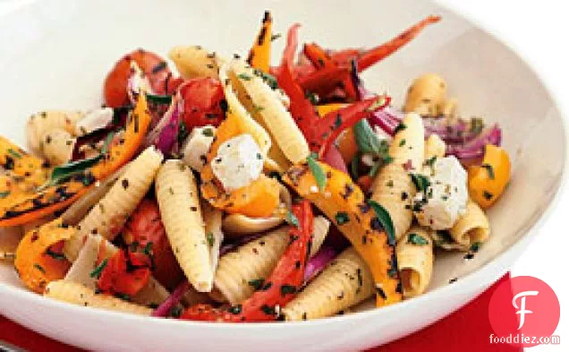 Pasta with Grilled Vegetables and Feta