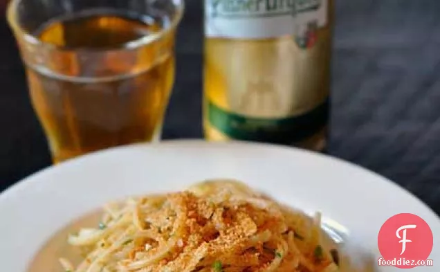 Pilsner Urquell And Spicy Linguini