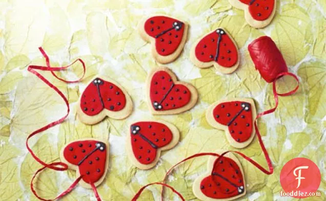 Love bug biscuits