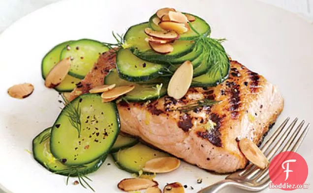Michael Symon's Grilled Salmon and Zucchini Salad