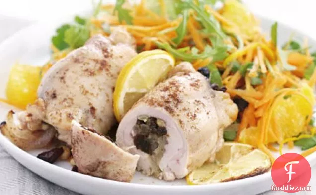 Moroccan-style chicken with carrot & orange salad