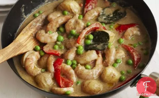 Thai prawn, potato & vegetable curry