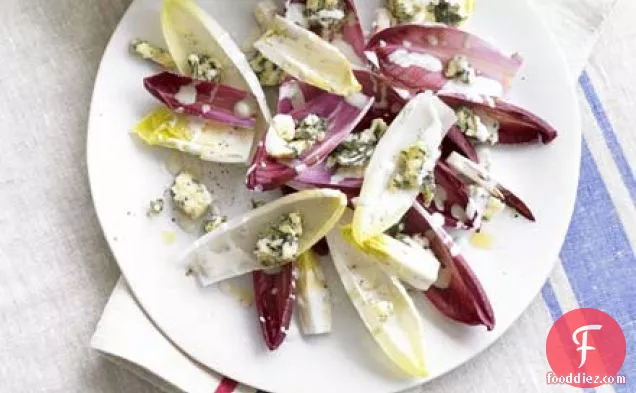 Chicory salad with blue cheese dressing