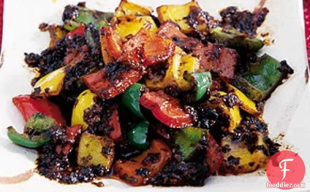 Peppers with black beans
