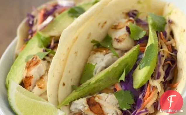 Catfish Tacos with Thai Cabbage Slaw