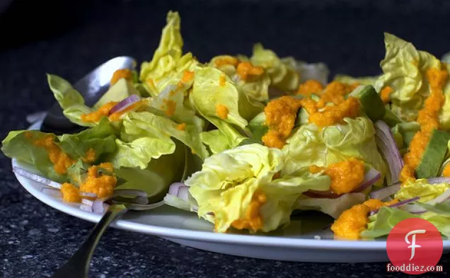 Avocado Salad With Carrot-ginger Dressing